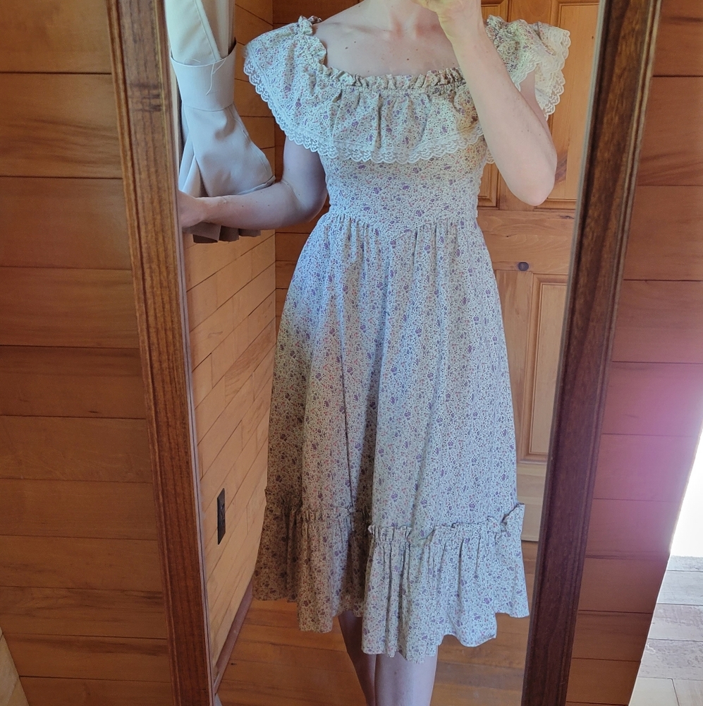 Gunne Sax Floral Dress